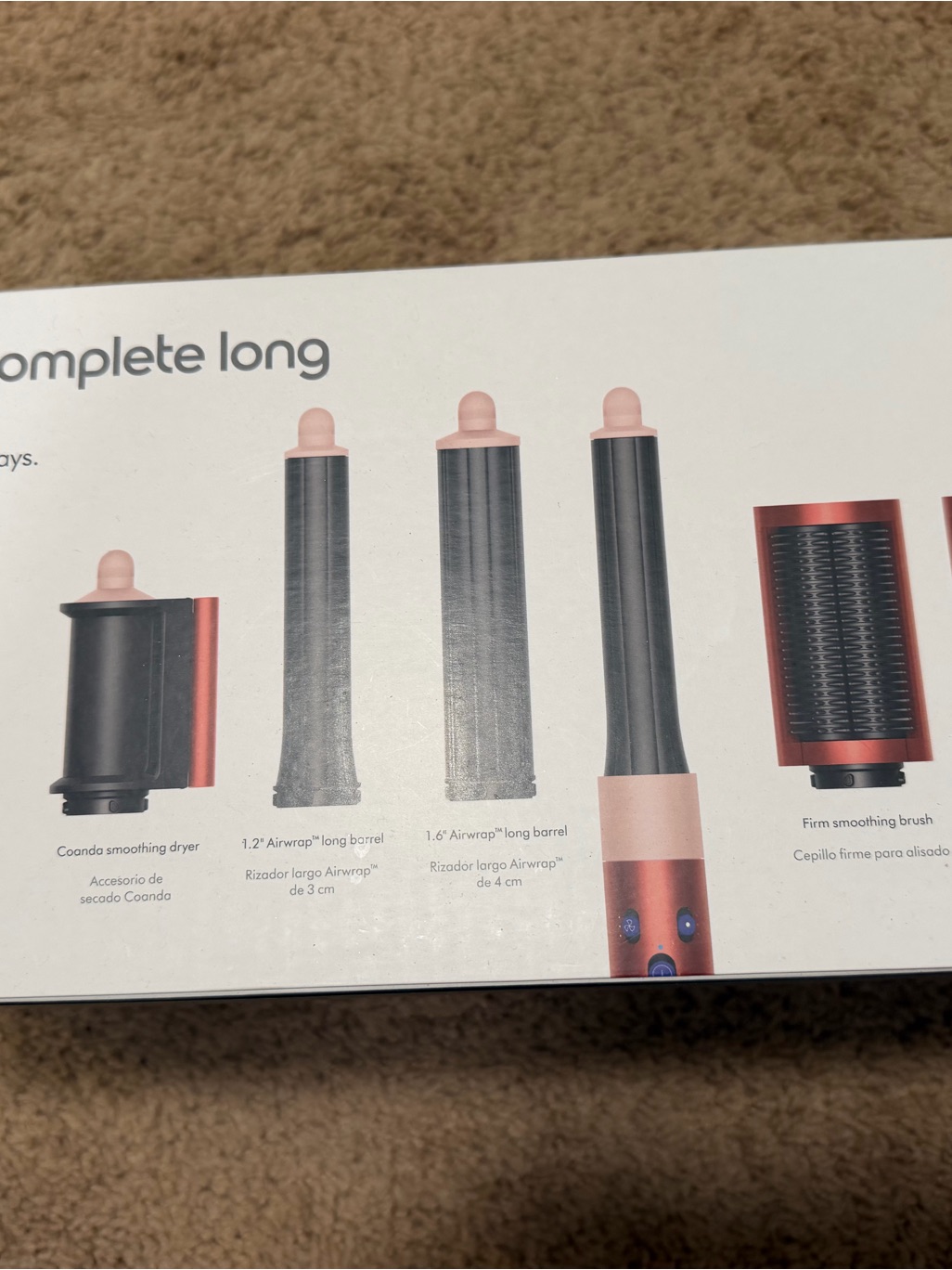 Dyson Airwrap Complete Long In Black And Rose Gold
